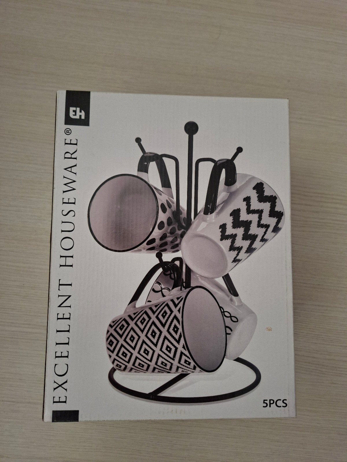 Nieuw 4 bekers/mokken met standaard, Ophalen, Nieuw, Overige stijlen, Kop(pen) en/of Schotel(s)
