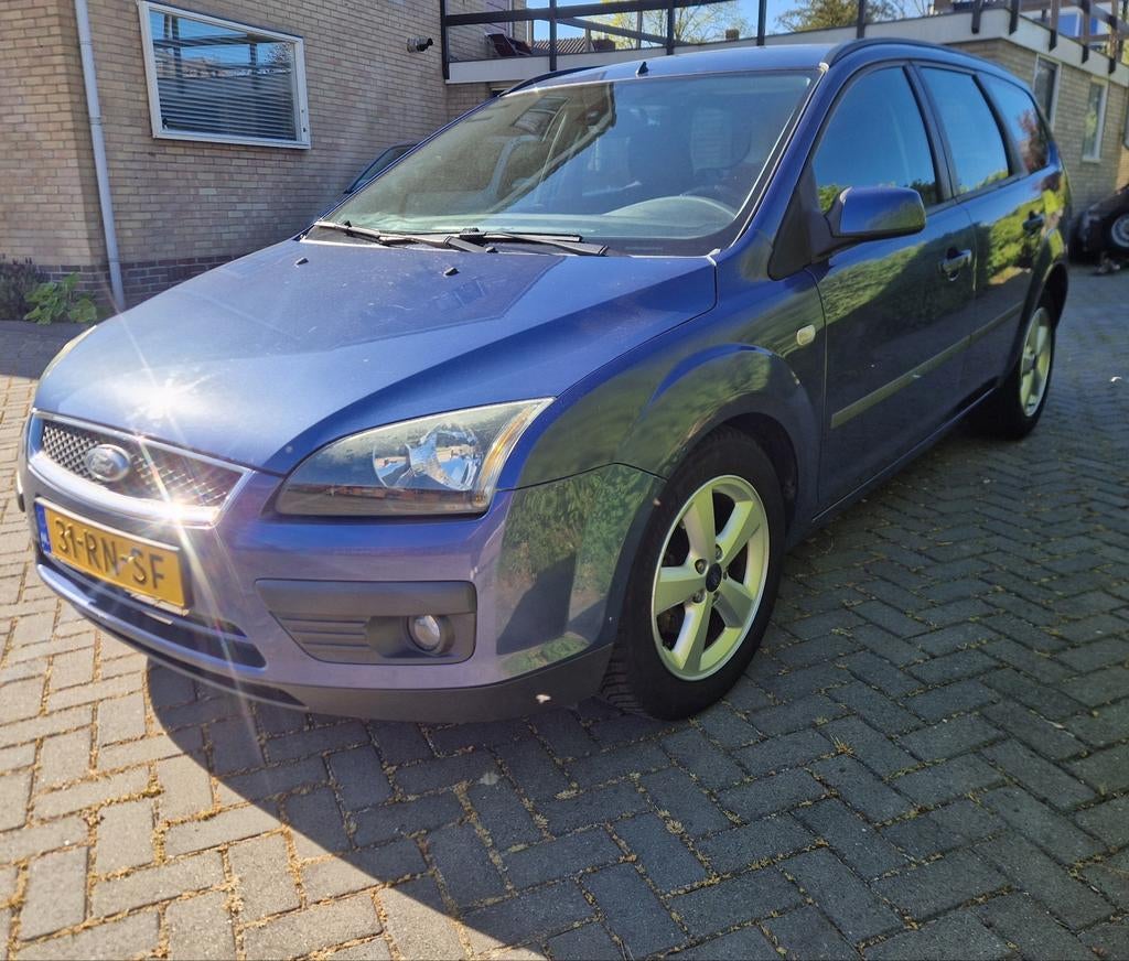 Ford Focus 1.6 74KW Wagon 2005 Blauw, Auto's, 1596 cc, 4 cilinders, 100 pk, Origineel Nederlands