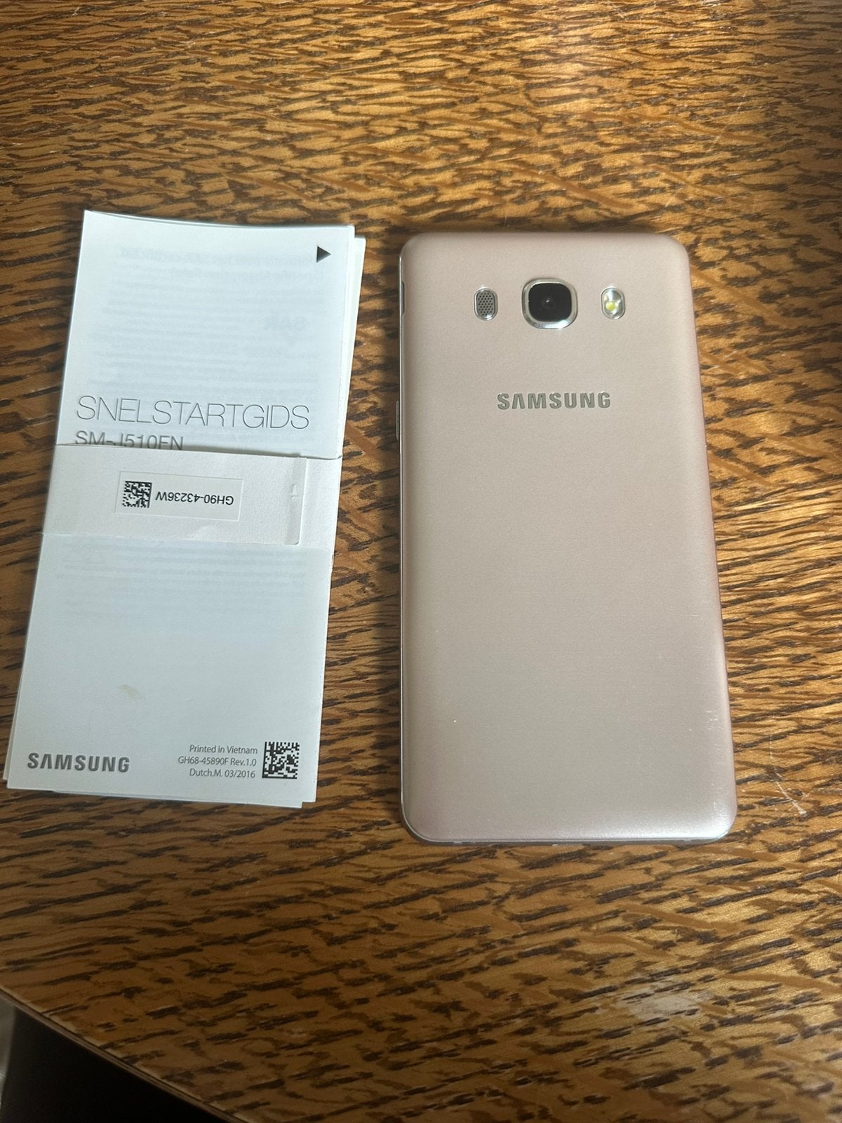 Samsung Galaxy J5 (2016) Goud – Complete Set & Simlockvrij!, Telecommunicatie, Gebruikt, Overige modellen, Overige kleuren, Touchscreen