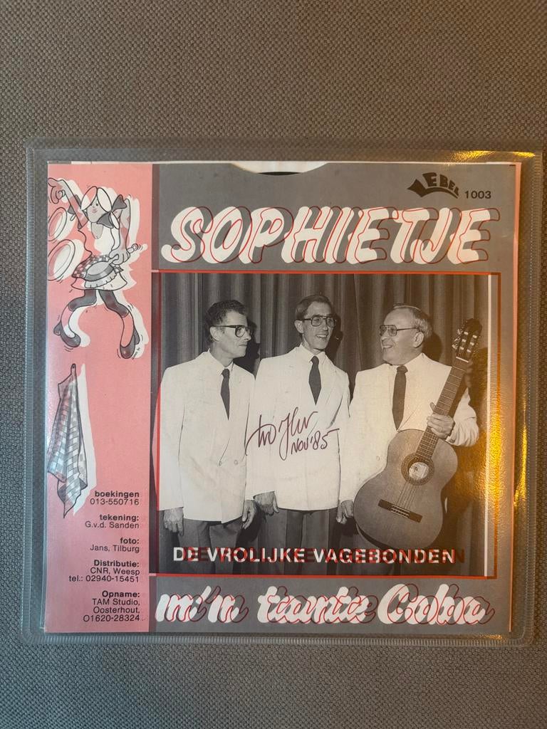 De Vrolijke Vagebonden - Sophietje / M'n Tante Coba, Ophalen of Verzenden, Zo goed als nieuw, Overige formaten, Levenslied of Smartlap
