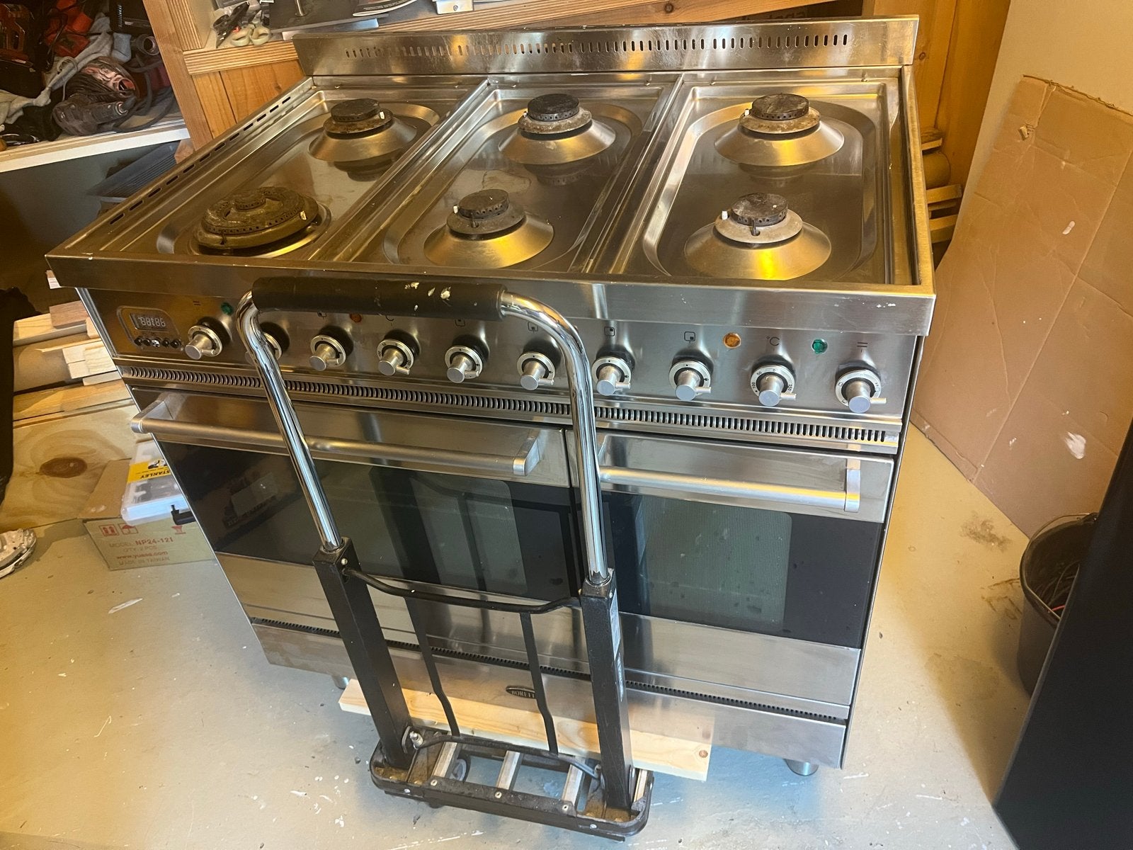 Boretti Kookunit met 6 gaspitten en 2 elektrische ovens, Ophalen, Gebruikt, 60 cm of meer, Gas