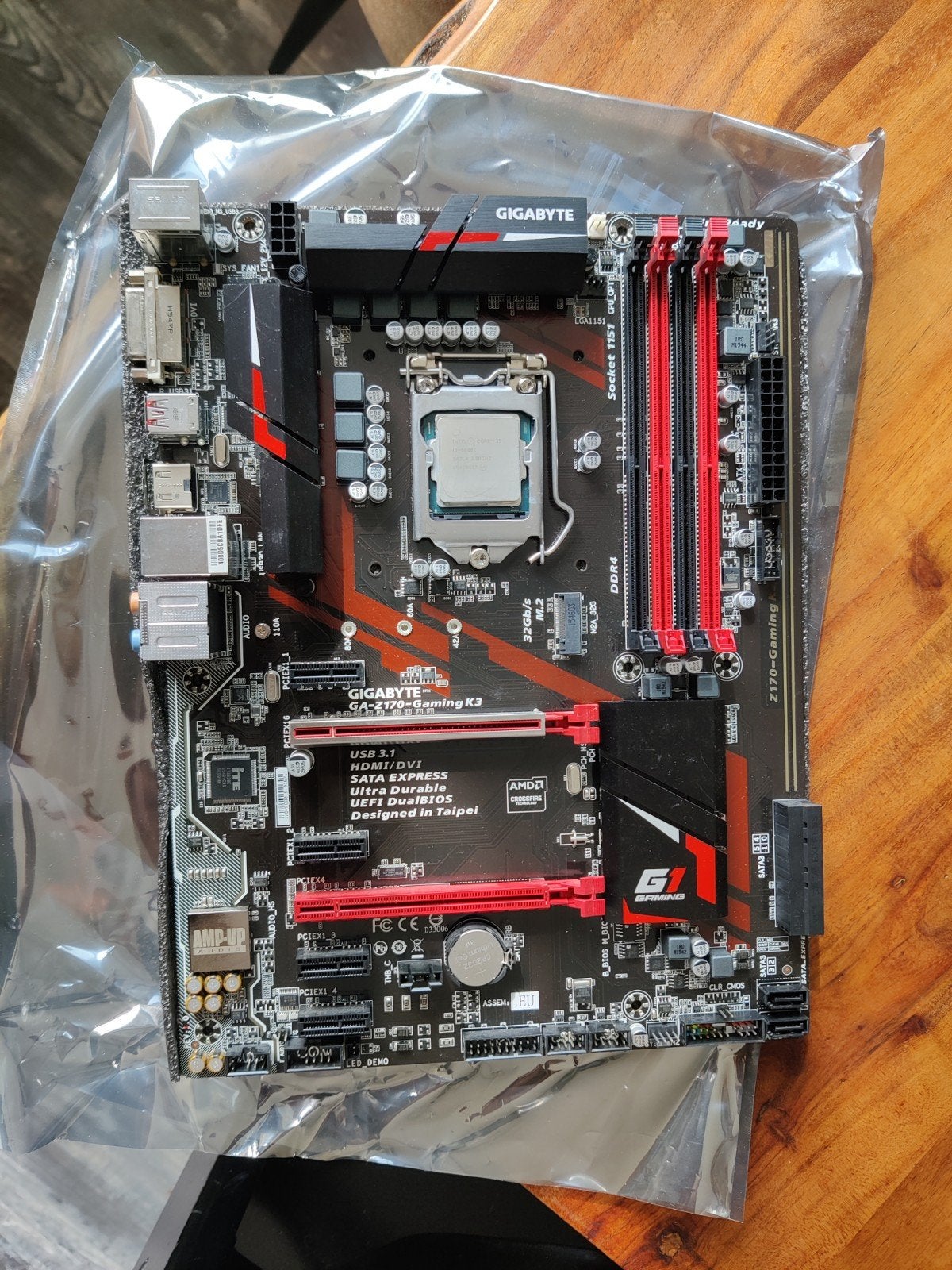 Moederbord + CPU / GA-Z170-Gaming K3 + Intel Core i5-6600K, Ophalen of Verzenden, Zo goed als nieuw, DDR4