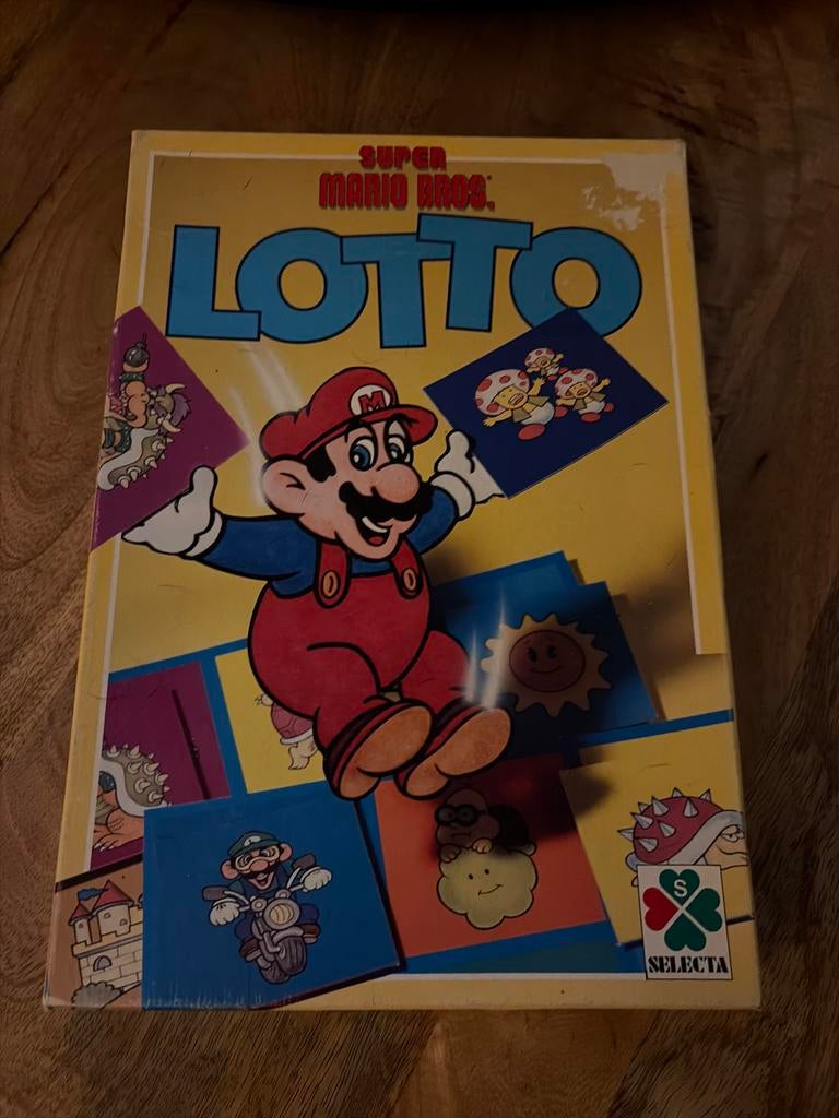 Super Mario Bros. Lotto - Vintage Bordspel Selecta, Drie of vier spelers, Ophalen, Gebruikt