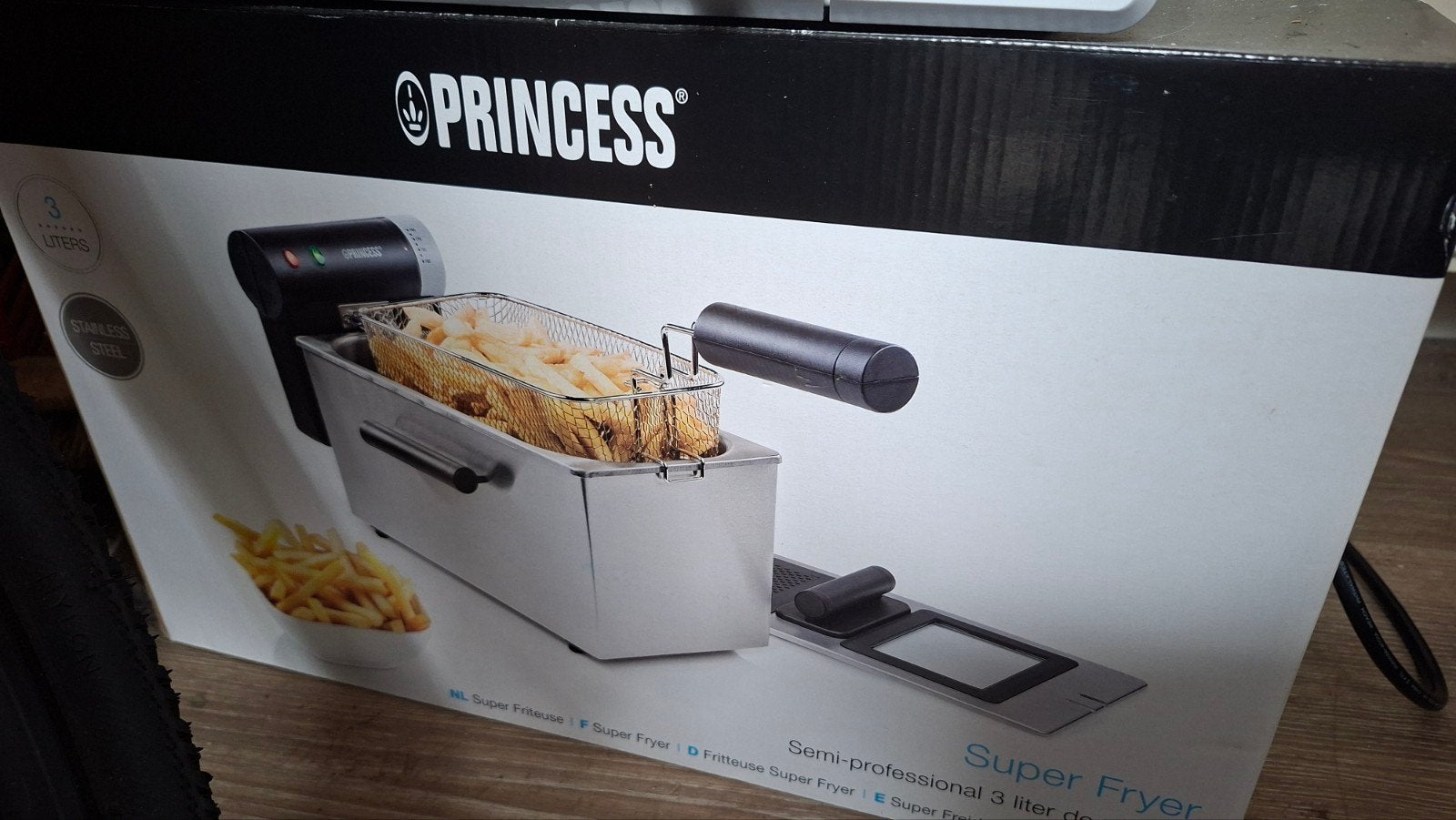 Princess Super Fryer - Semi-professionele friteuse 3L, Witgoed en Apparatuur, 2 tot 3 liter, Ophalen, Nieuw