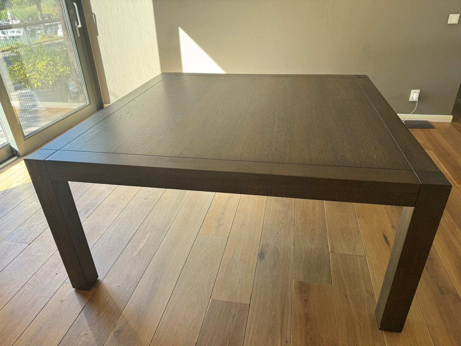 Roots Eettafel 160x160 cm - Eiken Smoked Oak, Ophalen, Gebruikt, 150 tot 200 cm, Vijf personen of meer