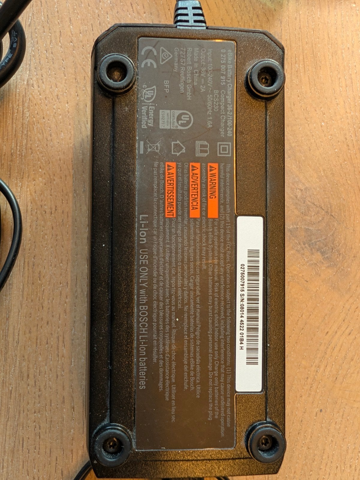 Bosch 36V-2/100-240 Compact Oplader voor elektrische fiets, Zo goed als nieuw