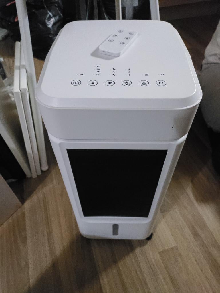 Witte mobiele aircooler met afstandsbediening, Ophalen