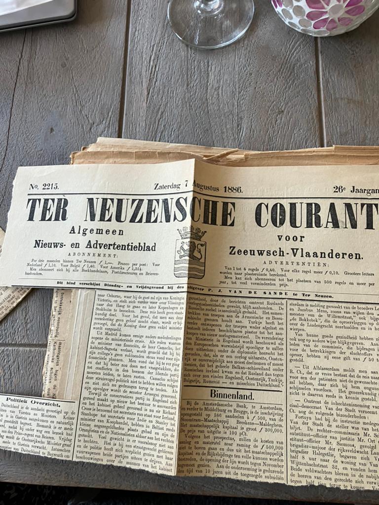 Antieke Zeeuwse kranten vanaf 1858, Boeken, Ophalen of Verzenden, Gelezen, Muziek, Film of Tv