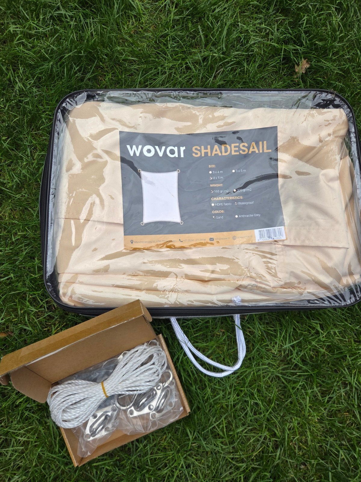 Wovar Schaduwdoek (nieuw) incl. montagemateriaal, Ophalen, Nieuw