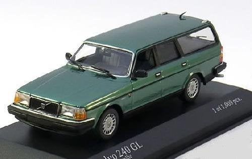 Minichamps . Volvo 245 240 estate 1986 groen metallic 1:43 ., Hobby en Vrije tijd, Modelauto's | 1:43, Ophalen of Verzenden, Nieuw