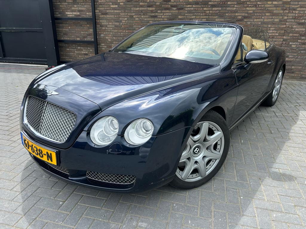 Bentley Continental 6.0 W12 GTC 2007 Blauw, Auto's, Bentley, Automaat, Beige, Leder, Continental GTC