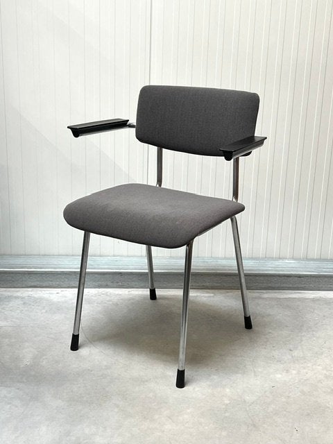 Gispen 1235 eettafelstoelen vintage stoelen grijs prijs p/st, Gebruikt, Twee, ., Overige materialen