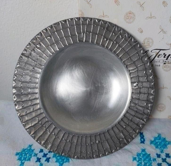 Jyde-kunst Real Pewter vintage tinnen bord schaaltje, Ophalen of Verzenden