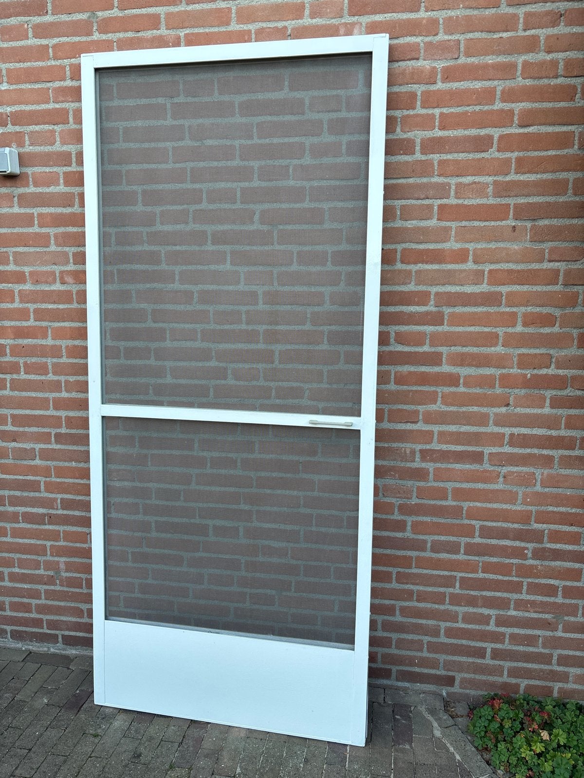 Hordeur aluminium en hout, zo goed als nieuw, Ophalen, 80 tot 100 cm, 215 cm of meer, Hordeur