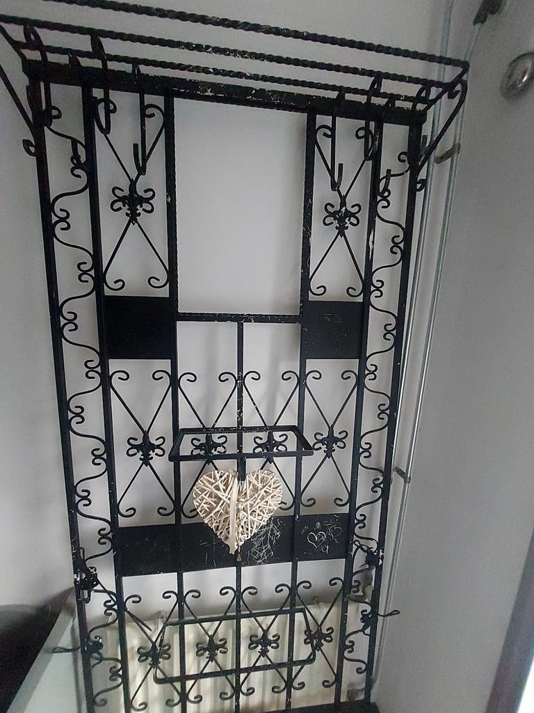 Smeedijzeren kapstok met hoedenplank, Huis en Inrichting, Gebruikt, Metaal, 150 tot 200 cm, Ophalen