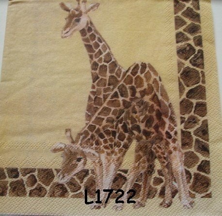 Servetten decoupage/bullet journal - Giraf L1722, Verzenden, Nieuw