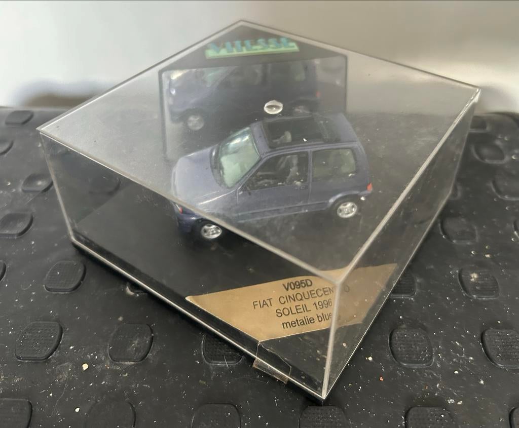 Vitesse Fiat Cinquecento Soleil 1996 - Metaalblauw, Hobby en Vrije tijd, Modelauto's | 1:43, Ophalen of Verzenden, Zo goed als nieuw