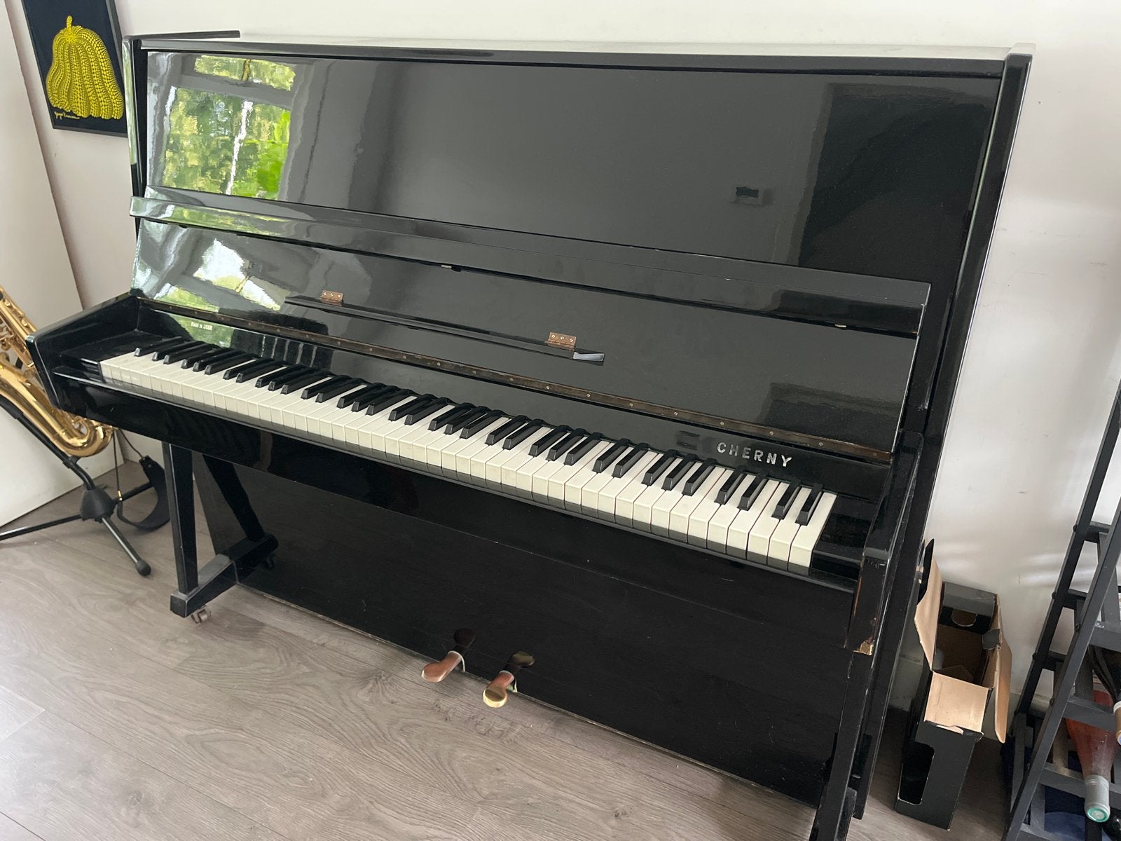 Leuke Cherny piano, Muziek en Instrumenten, Piano's, Ophalen, Zwart, Zo goed als nieuw, Piano