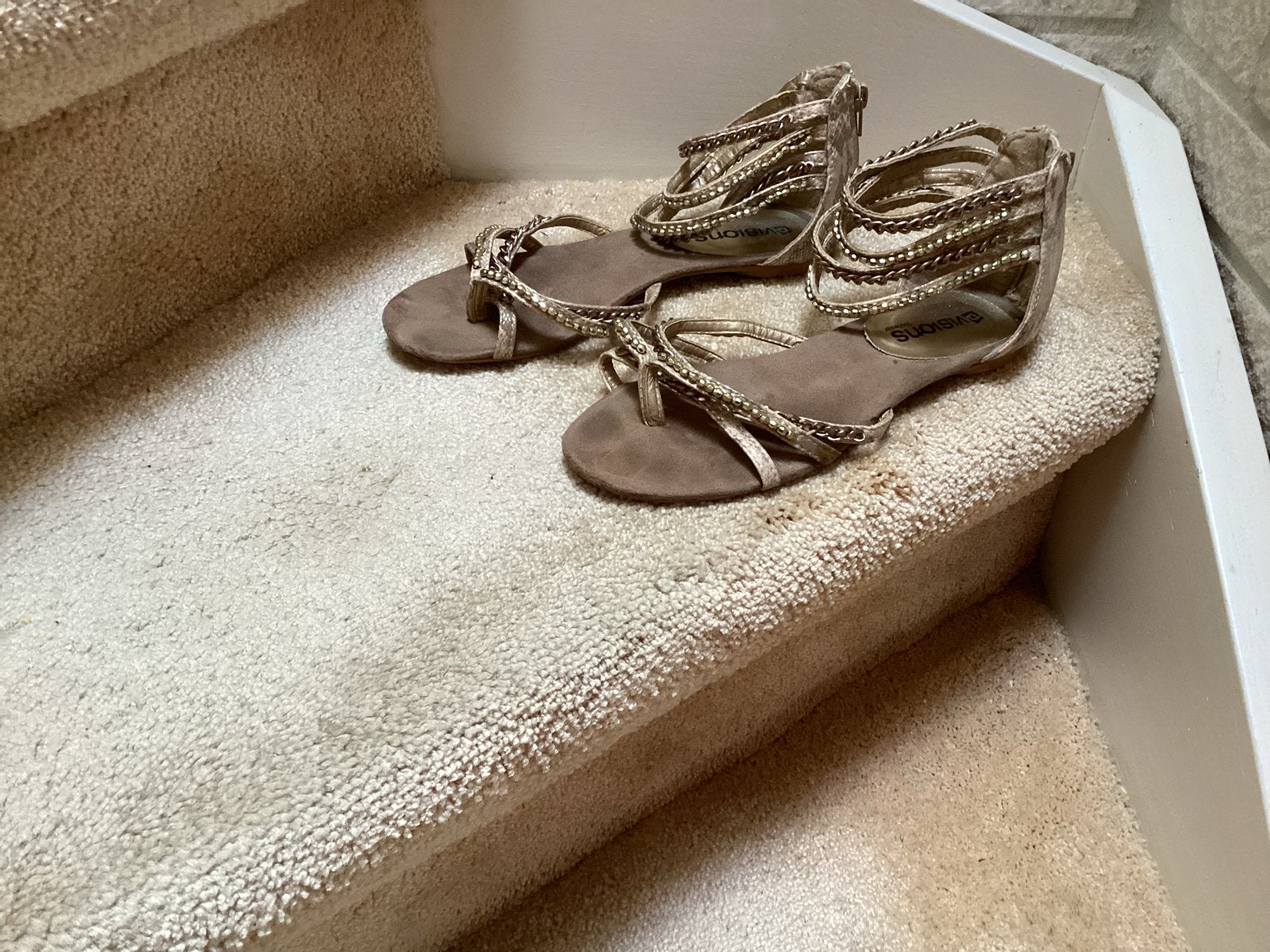Leuke sandaaltjes met kraaltjes, Beige, Gedragen, Sandalen of Muiltjes, Ophalen of Verzenden