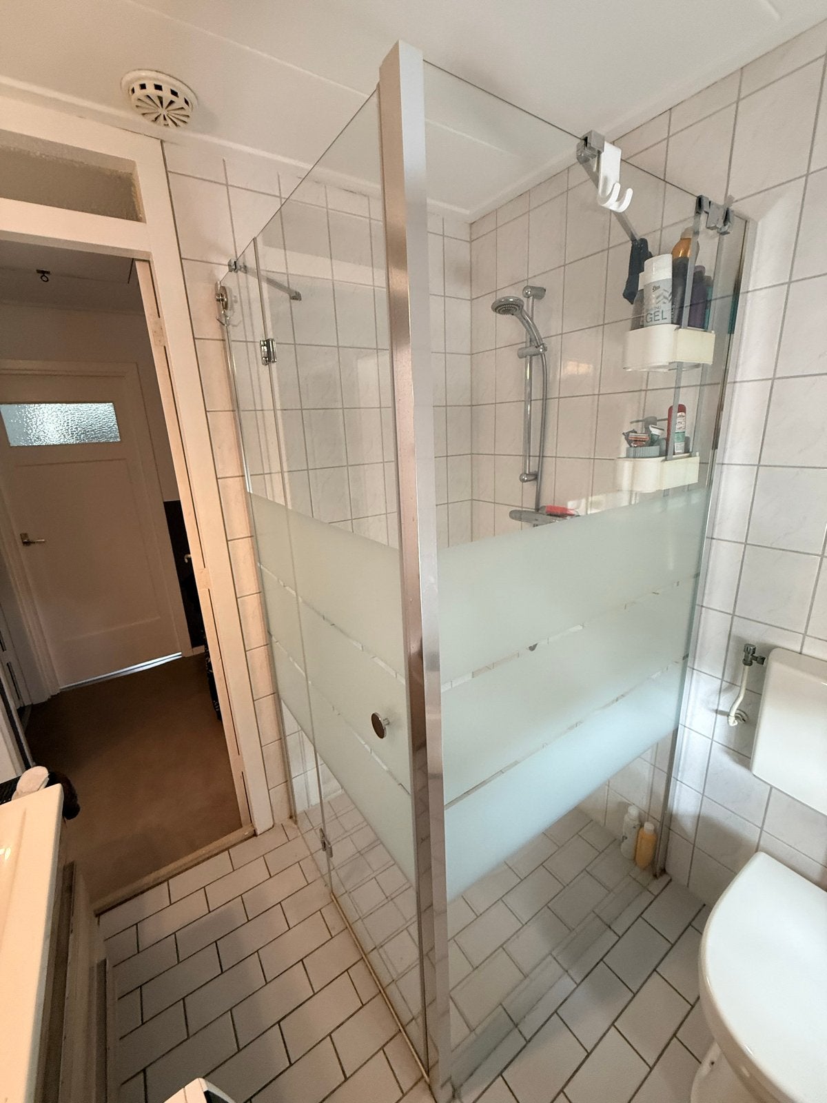Bruynzeel Douchecabine H195, 98x98 cm - Zo goed als nieuw, Doe-het-zelf en Verbouw, Sanitair, Ophalen, Zo goed als nieuw, Glas