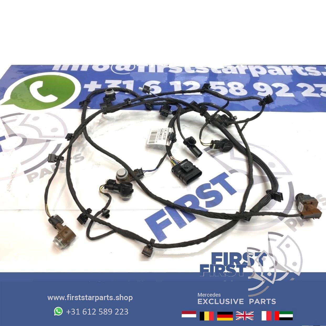 W118 CLA AMG PDC kabel + 6x sensoren set Mercedes voorbumper, Gebruikt, -, Ophalen of Verzenden, -