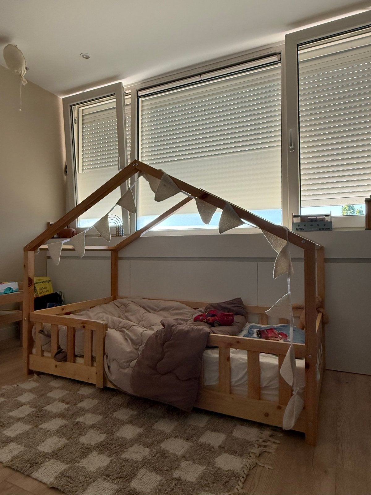 Huisbed 80x160 - Kinderbed in Huisvorm, Ophalen, Gebruikt, 70 tot 85 cm, Matras