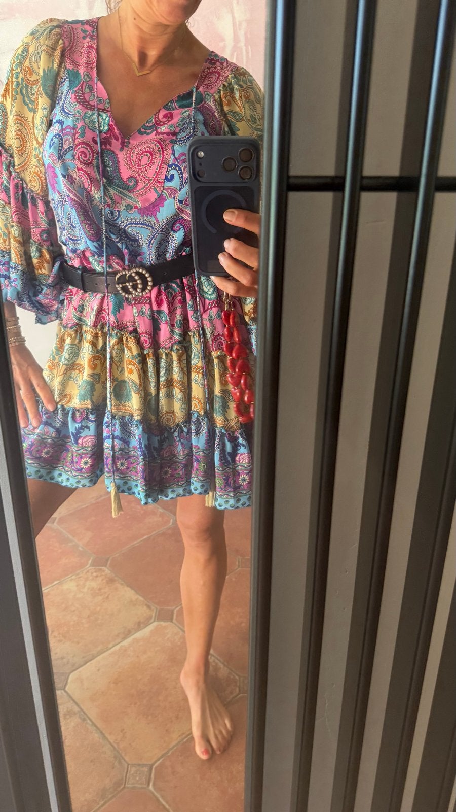 Zijden jurkje Ibiza style / tuniek one size, Kleding | Dames, Jurken, Maat 38/40 (M), Meerkleurig, Nieuw, Ophalen of Verzenden