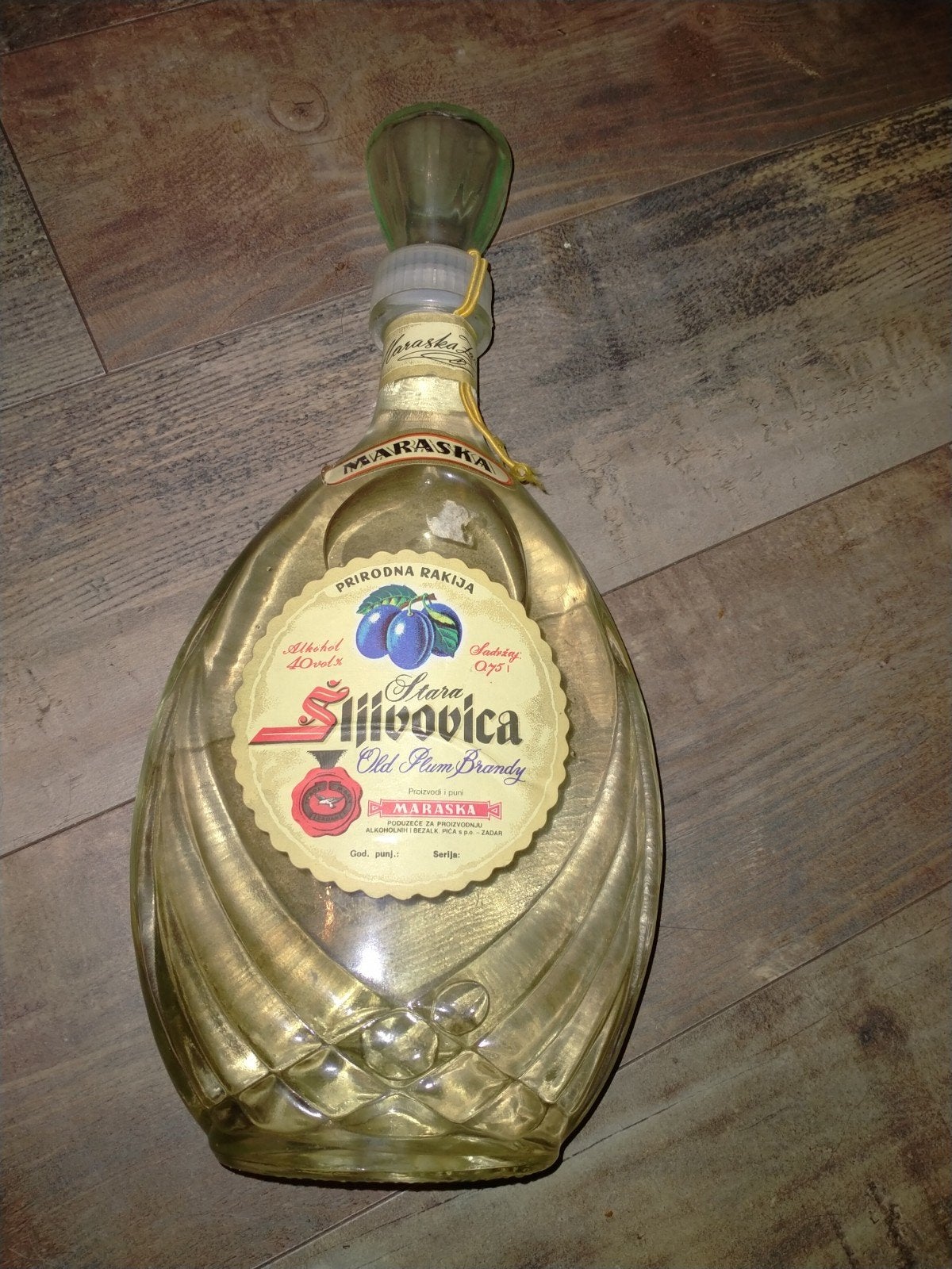Vintage Maraska Stara Šljivovica Pruimenbrandewijn 0.75L, Ophalen of Verzenden