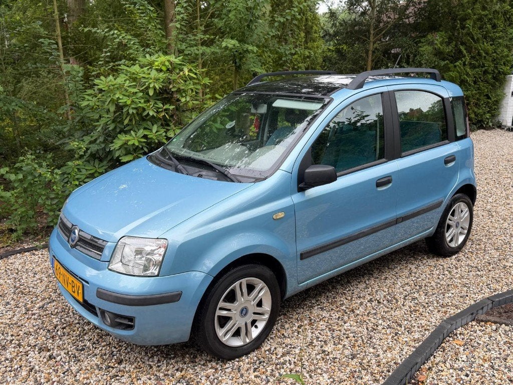 Fiat Panda 1.2 2004 Blauw apk juli 2027 LMV 75dkm PANO DAK, Voorwielaandrijving, Stof, Origineel Nederlands, Handgeschakeld