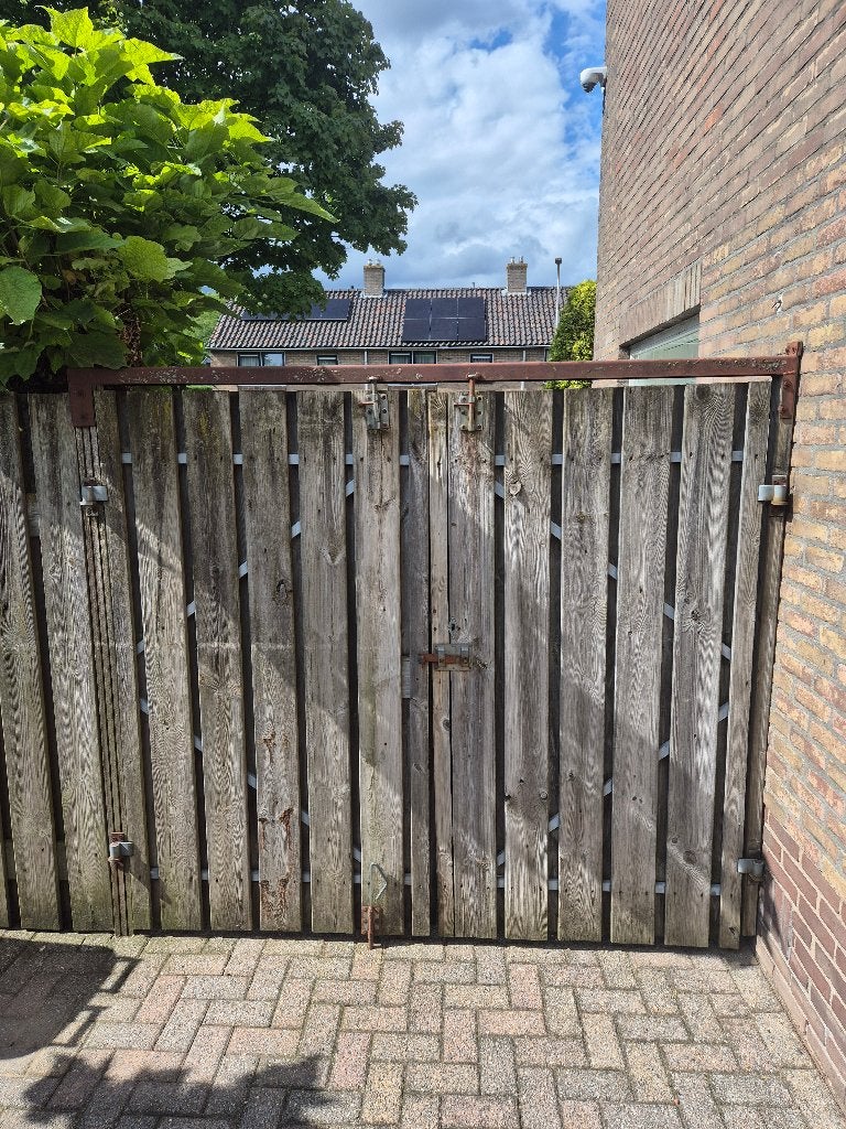 Poort deuren, Tuin en Terras, Tuinpoorten, Ophalen, Gebruikt, 150 tot 200 cm, Hout