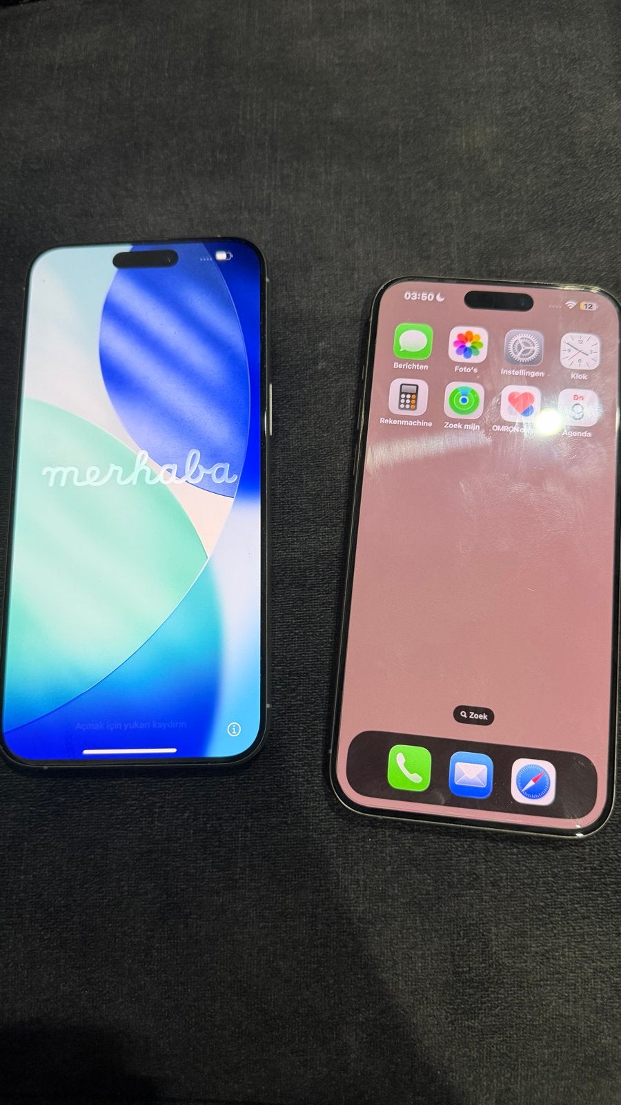 2x  iPhone 15 Pro Max telefoons - Zilver en Grijs, Telecommunicatie, Mobiele telefoons | Apple iPhone, 86 %, IPhone 15 Pro Max