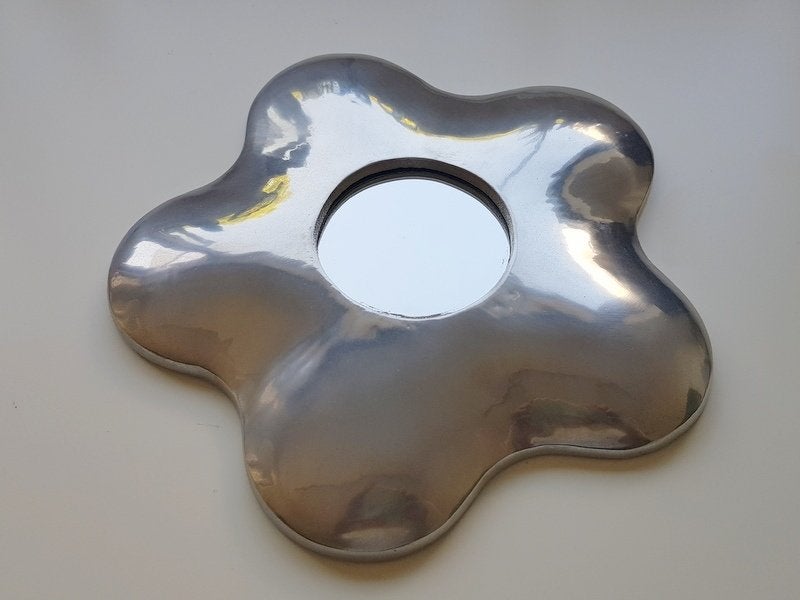 Mary Quant-like bloemvormige SPIEGELS, design '70-'80, Minder dan 50 cm, Rond, Ophalen of Verzenden, Zo goed als nieuw