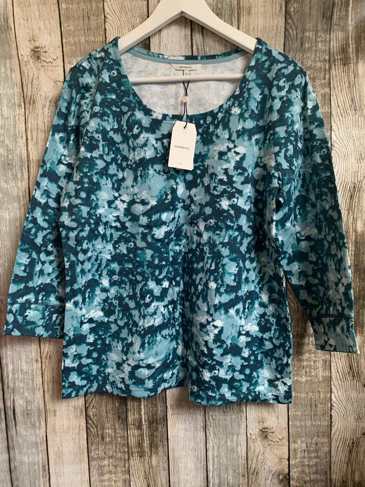 Nieuw mooi groen/blauw truitje van Sandwich (Maat XL), Verzenden, Nieuw, Maat 46/48 (XL) of groter, Meerkleurig