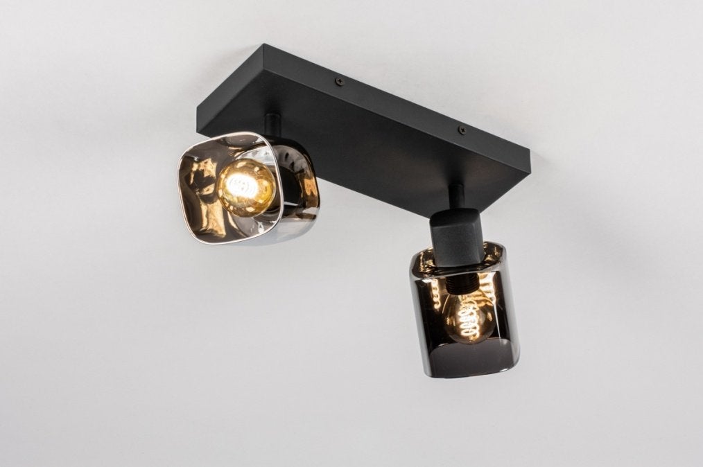 plafondlamp rookglas spots tafel bank bed keuken kamer lamp, Ophalen of Verzenden, Nieuw