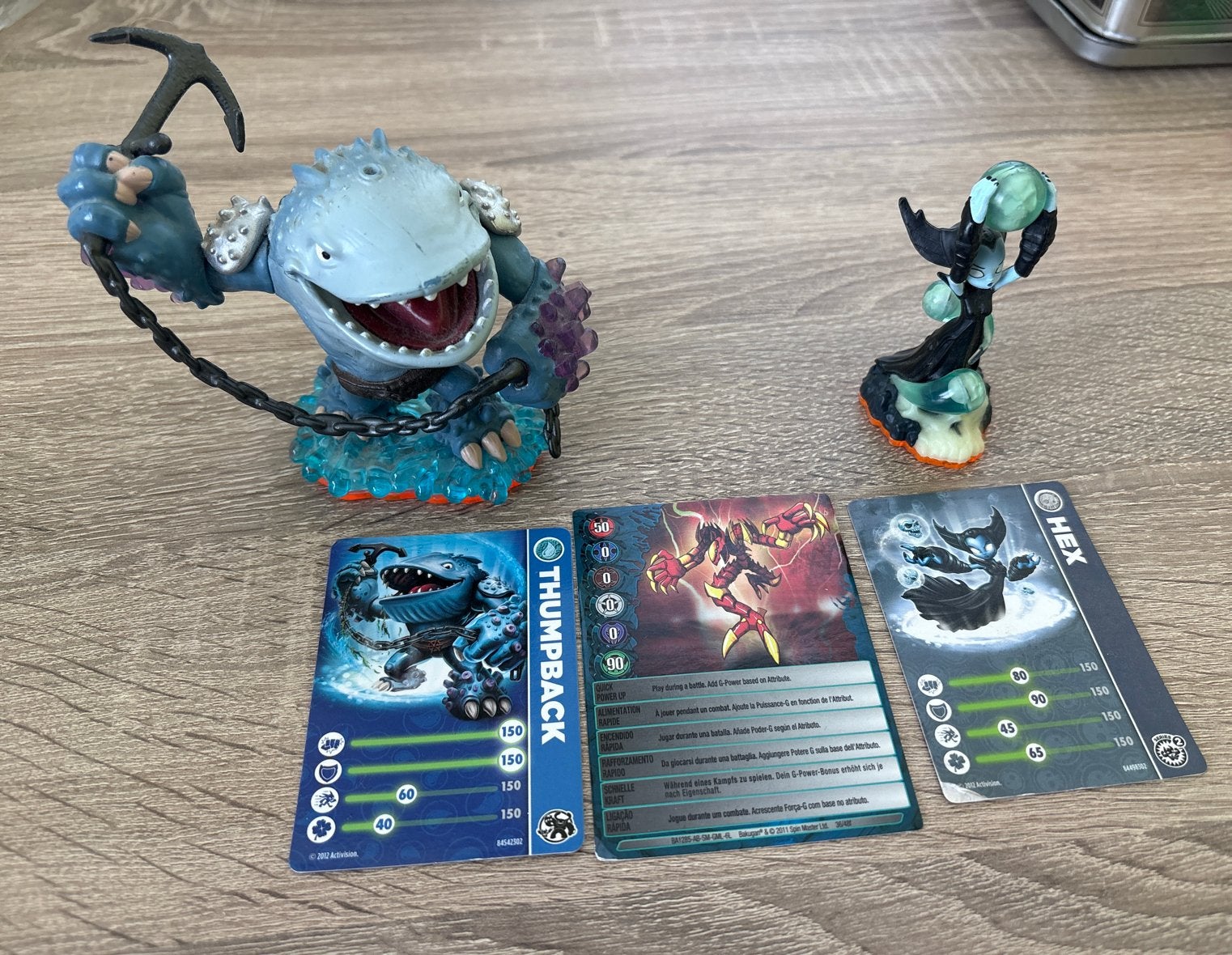 Skylanders Thumpback & Hex met kaarten, Kinderen en Baby's, Speelgoed | Overig, Gebruikt, Jongen of Meisje, Ophalen of Verzenden