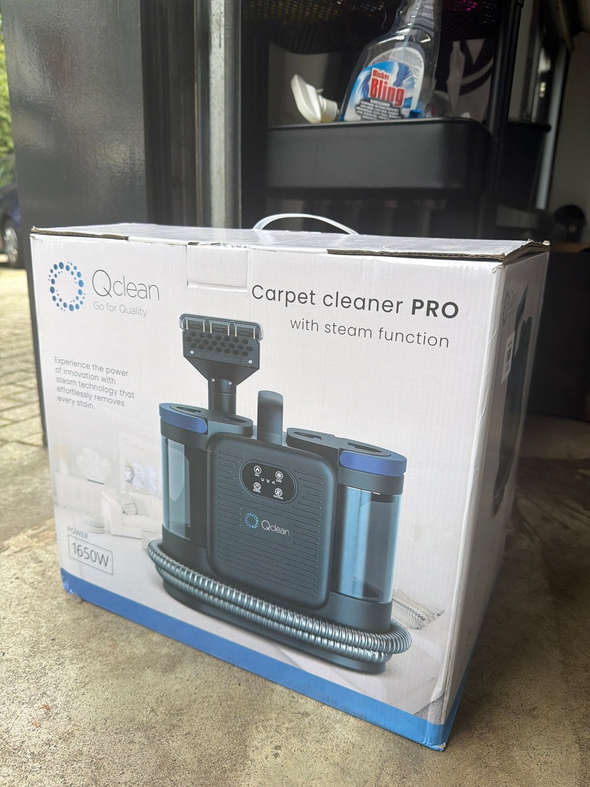 Qclean Carpet Cleaner PRO met stoomfunctie - Nieuw in doos, Overige merken, Overige typen, Nieuw, Ophalen of Verzenden