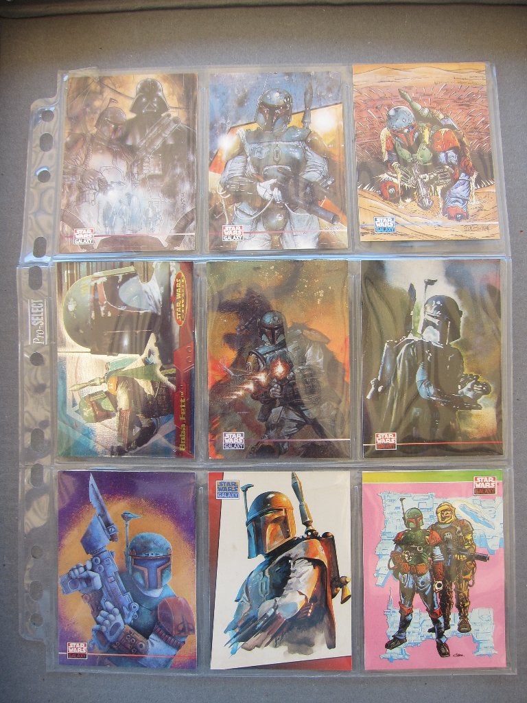 Star Wars Galaxy Topps Trading Cards Boba Fett  Mandalorian, Ophalen of Verzenden, Zo goed als nieuw, Overige typen