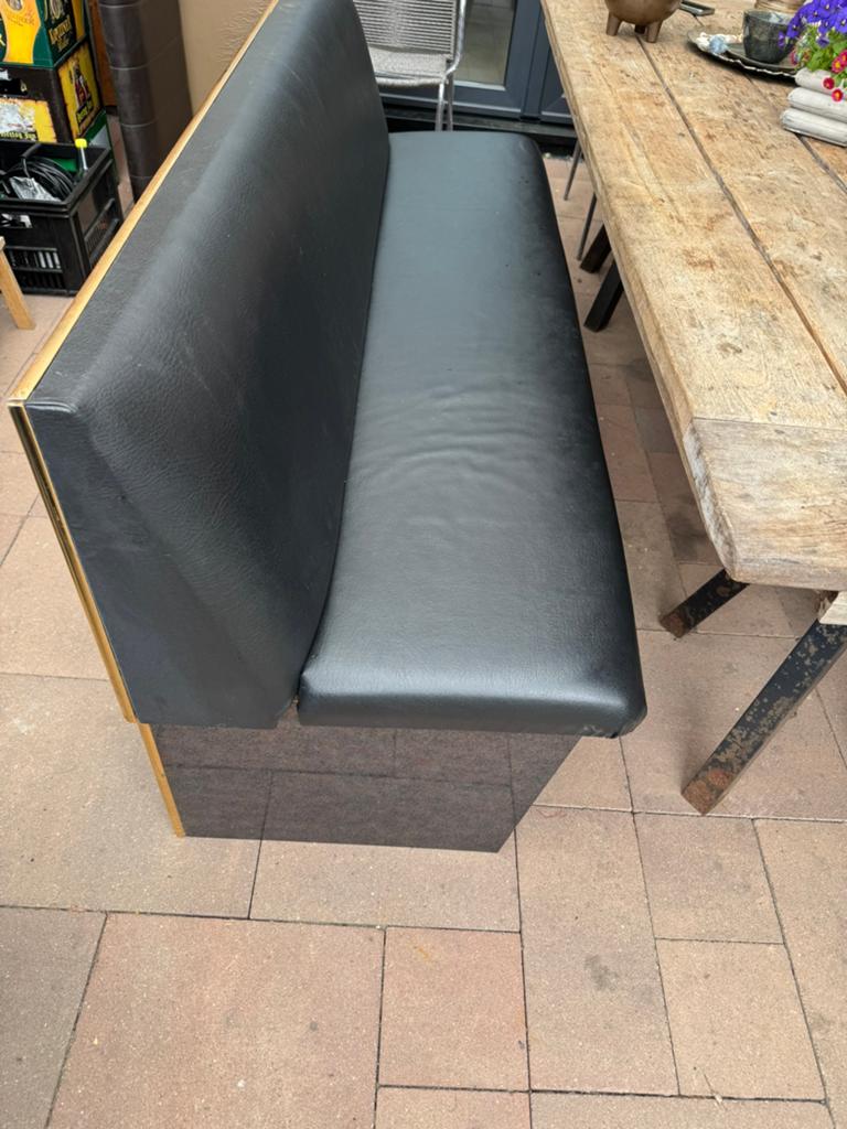 Leren bank 185 cm, Ophalen of Verzenden, Zo goed als nieuw, Bank