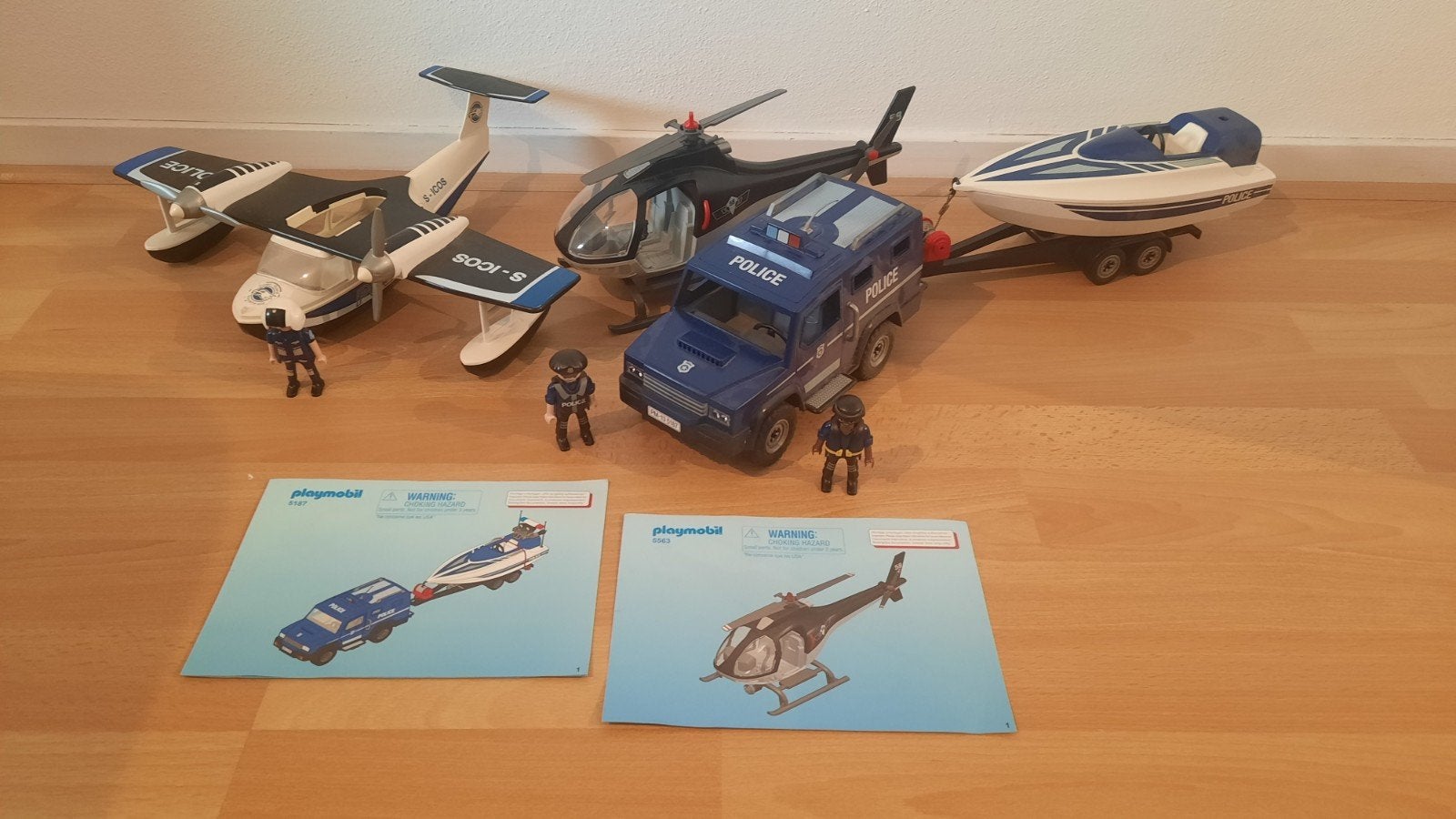 playmobil politie auto,boot,vliegtuig en helikopter, Gebruikt, Losse onderdelen, Voertuig, Ophalen of Verzenden
