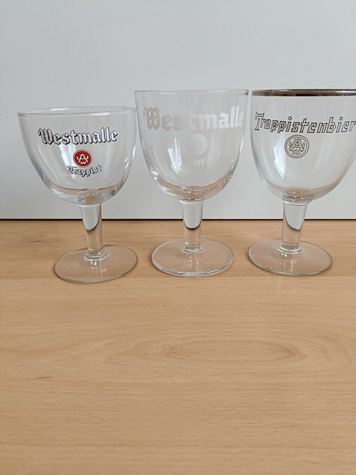 3 Westmalle Trappist glazen, Verzamelen, Ophalen of Verzenden, Zo goed als nieuw, Glas of Glazen, Overige merken