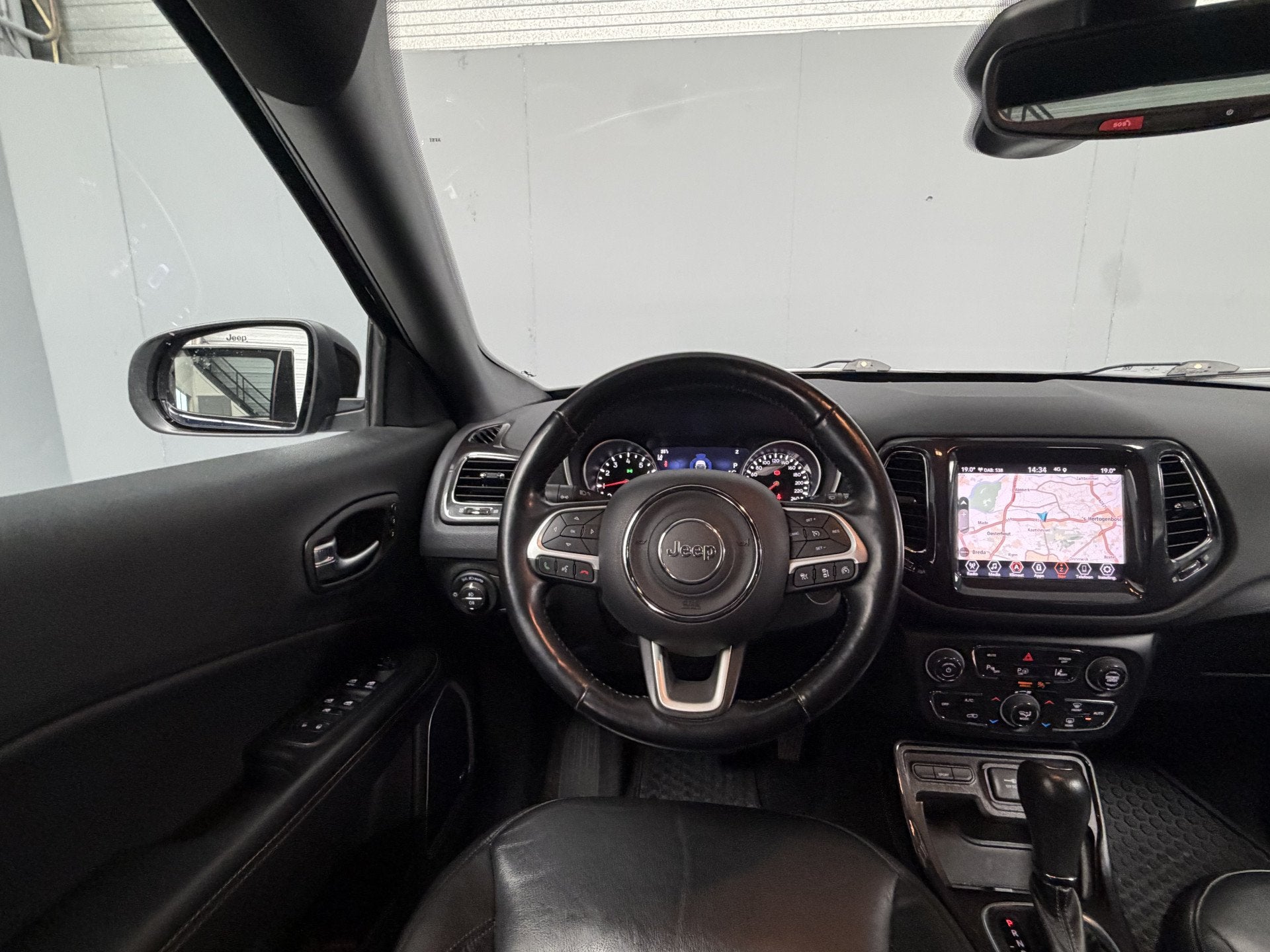 Jeep Compass 1.3T S OrgNL-NAP|Leder|Trekhaak|Automaat, Auto's, Jeep, 4 cilinders, Blauw, 600 kg, 1405 kg
