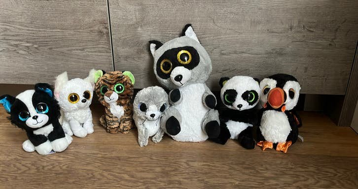 Knuffels divers glimogen, Kinderen en Baby's, Speelgoed | Knuffels en Pluche, Ophalen, Zo goed als nieuw, Overige typen