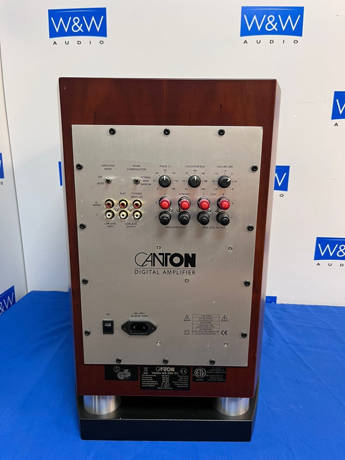 Canton Vento AS 850 SC actieve subwoofer - Kersenhout, Audio, Tv en Foto, Luidsprekers, Gebruikt, Subwoofer, ., Ophalen of Verzenden