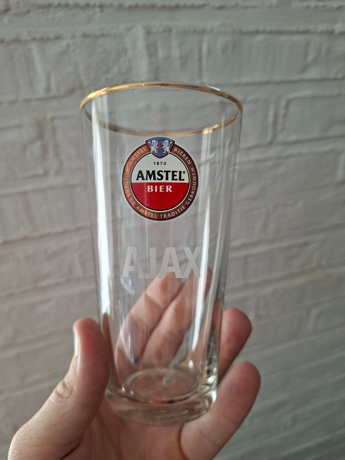 Amstel Glas met Ajax, Verzamelen, Ophalen of Verzenden, Zo goed als nieuw, Ajax