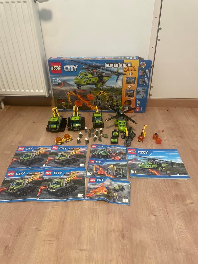 Lego City Vulkaan Onderzoek Super Pack 3-in-1 (66540), City, Lego, Ophalen of Verzenden, Zo goed als nieuw