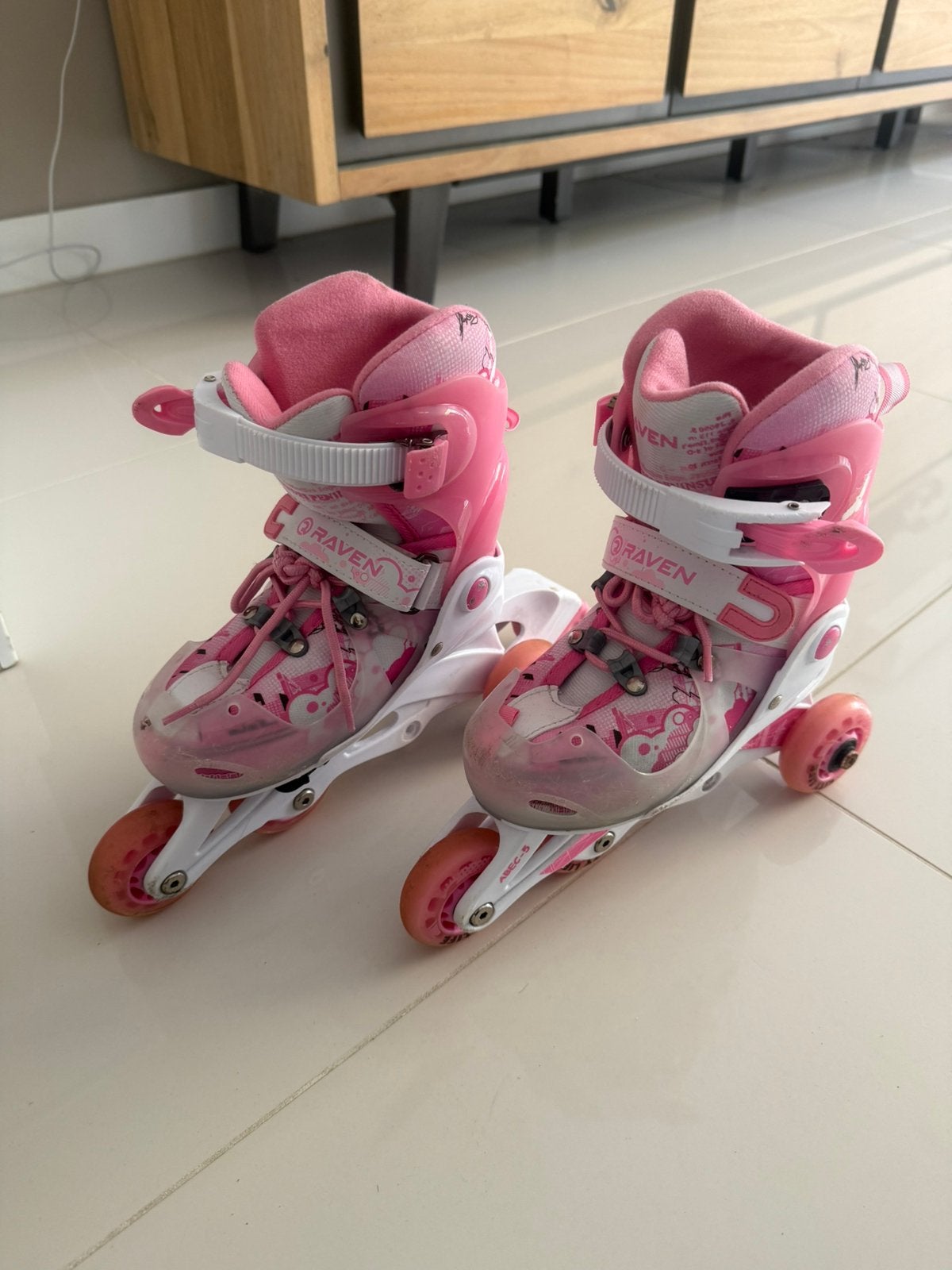 Skeelers / skates 3 in 1 maat 30-33 roze, Kinderen en Baby's, Speelgoed | Buiten | Rolschaatsen, Ophalen, Verstelbaar, Zo goed als nieuw