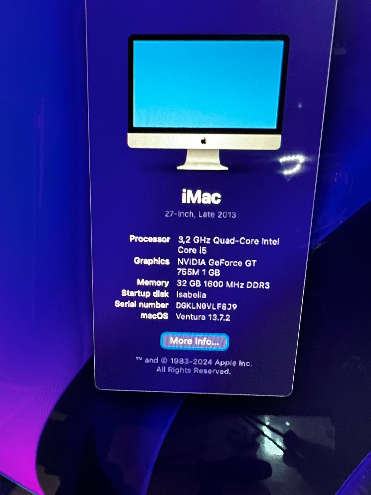 iMac Late 2013 - 27 - 1TB, Ophalen, Gebruikt, HDD en SSD, 32 GB