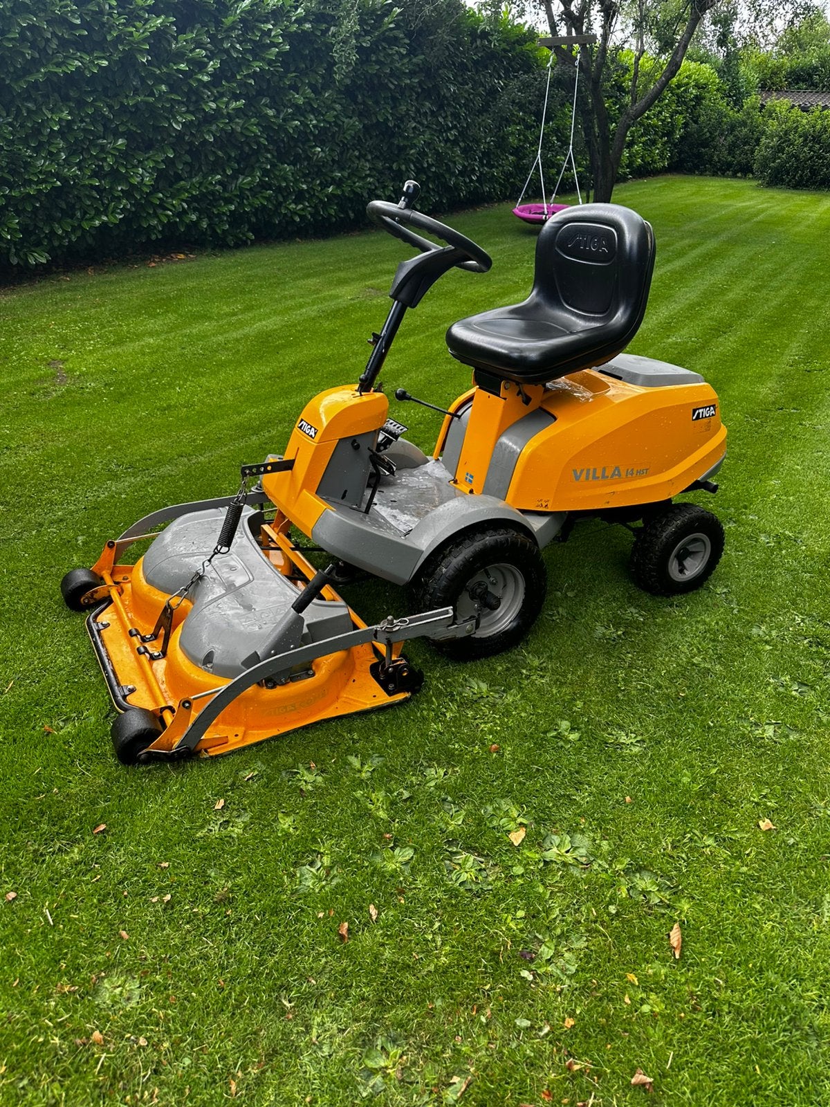 Stiga villa 14 hst frontmaaier/Zitmaaier., Ophalen, Zo goed als nieuw, Mulchfunctie, Minder dan 90 cm