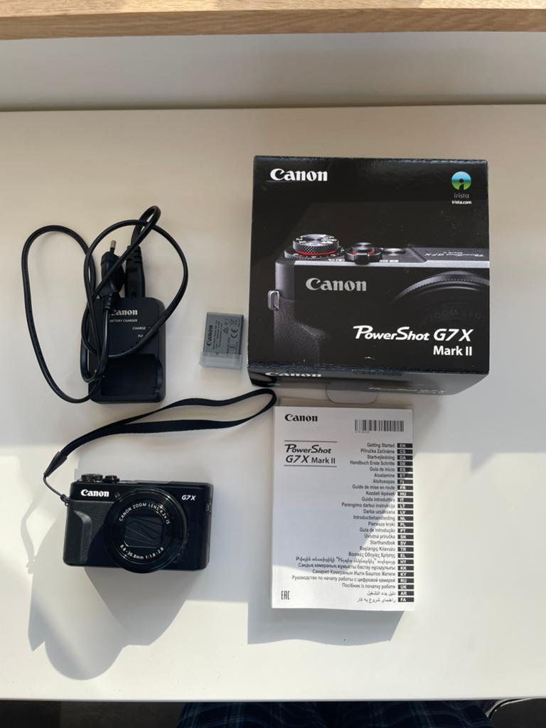 Canon G7X Mark II + doos, accessoires & extra batterij, Audio, Tv en Foto, Fotocamera's Digitaal, 20 Megapixel, Canon, Compact