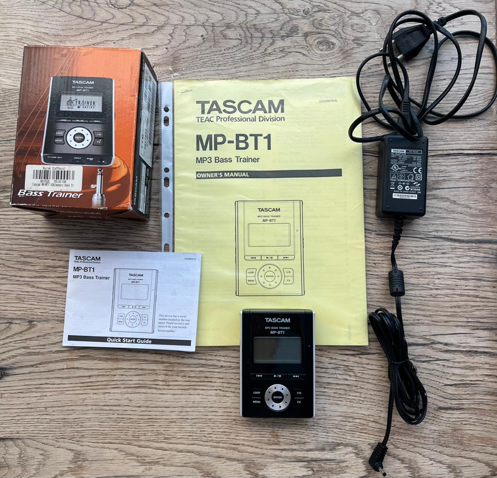 Tascam MP-BT1 MP3 Bass Trainer met doos en handleiding, Verzenden, Zo goed als nieuw